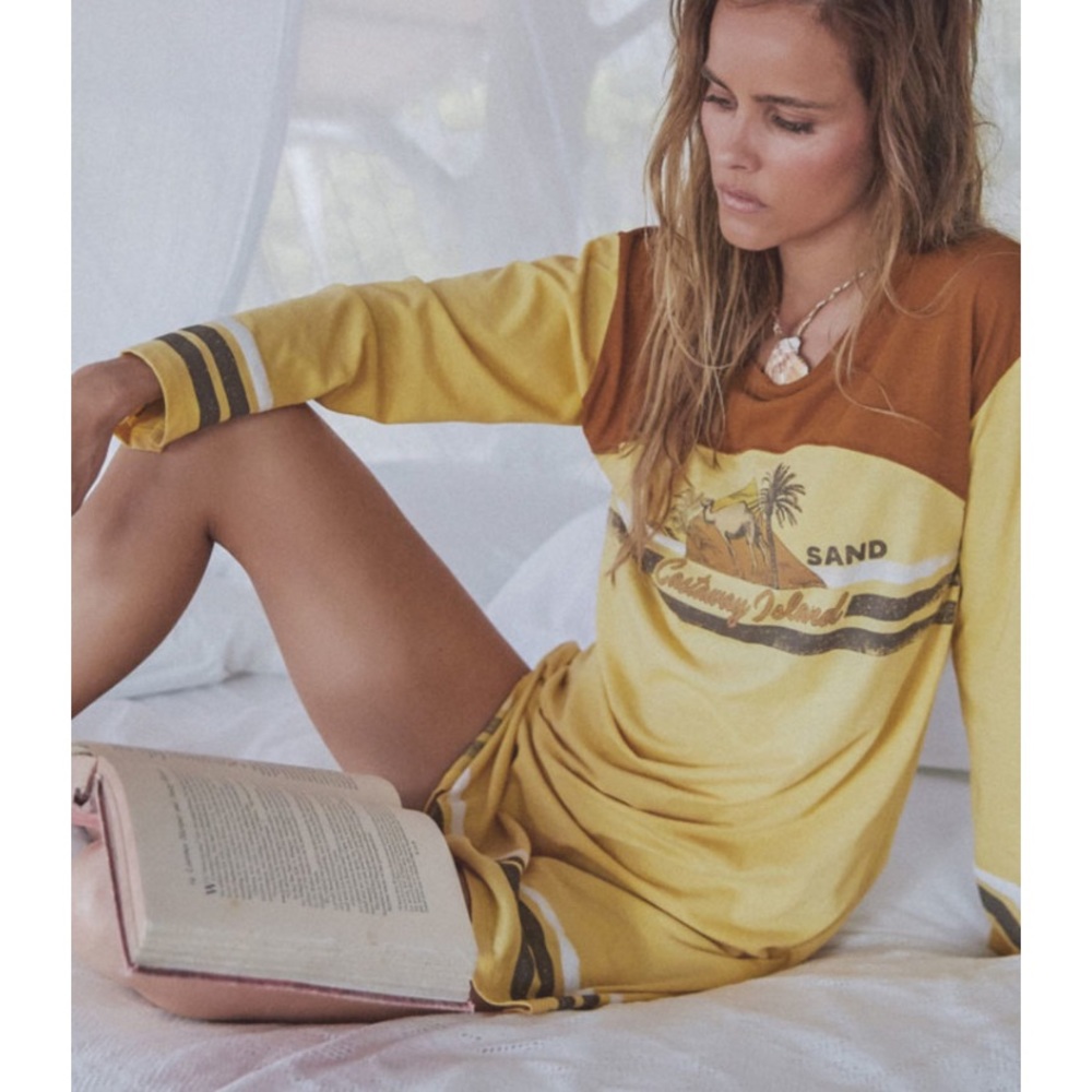 Spell white sand organic tee dress XXS NWT